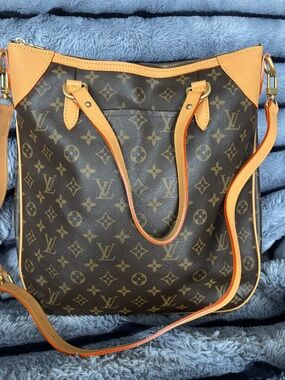 Louis Vuitton ODEON Monogram Leather Shoulder Bag/handbag and Cross bag GM